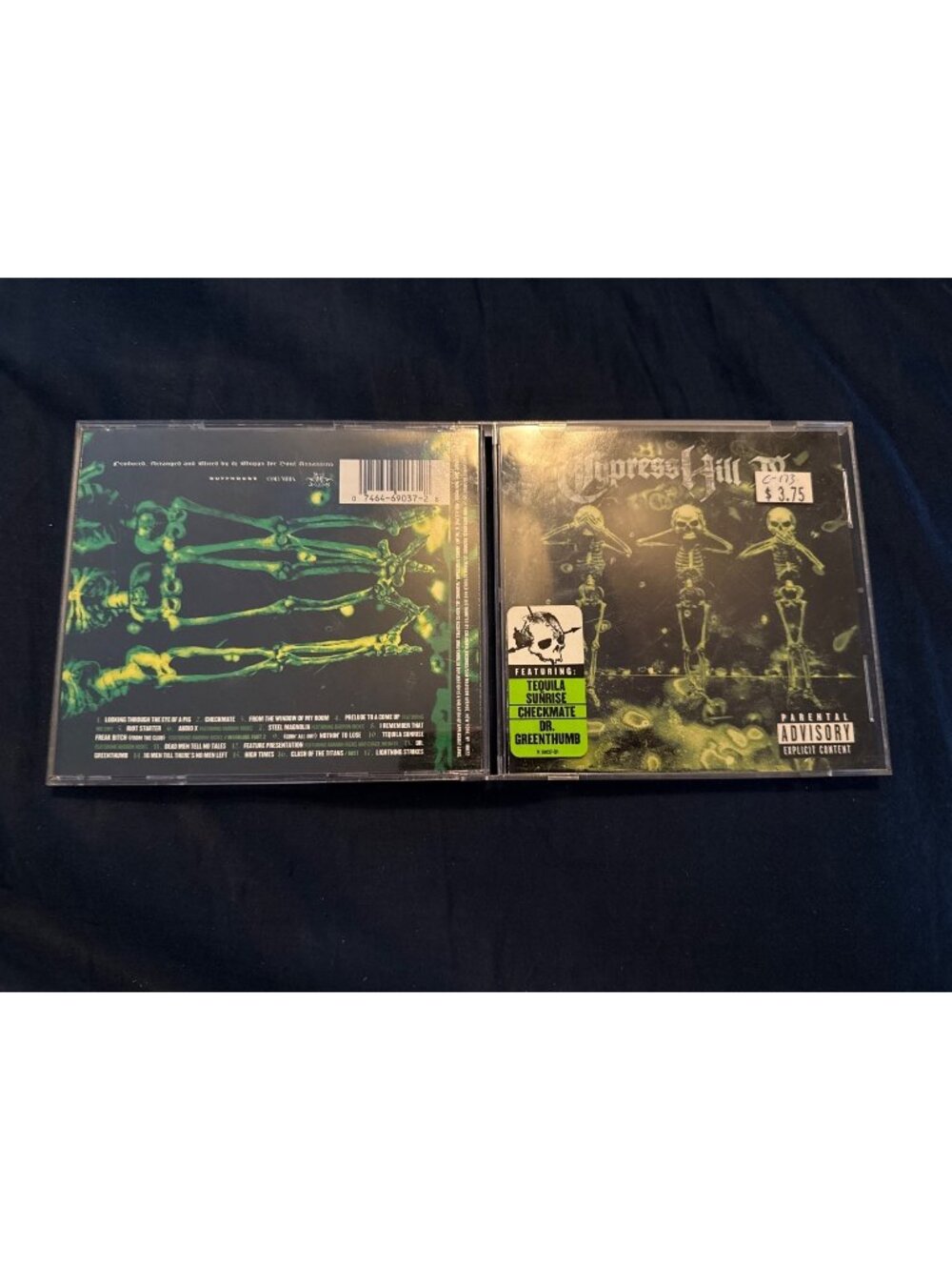 Cypress Hill IV CD Album Parental Advisory 1998 Featuring Tequila Sunrise Checkm